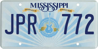 MS license plate JPR772