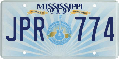 MS license plate JPR774