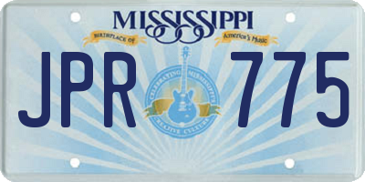 MS license plate JPR775