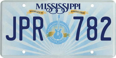 MS license plate JPR782