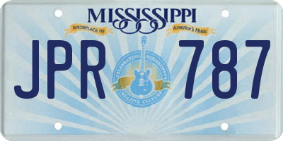 MS license plate JPR787