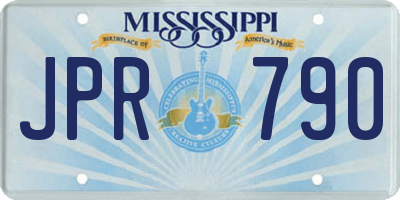 MS license plate JPR790