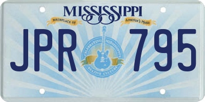 MS license plate JPR795