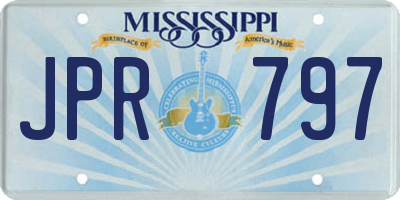 MS license plate JPR797