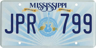 MS license plate JPR799