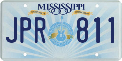 MS license plate JPR811