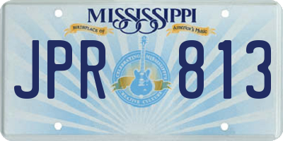 MS license plate JPR813