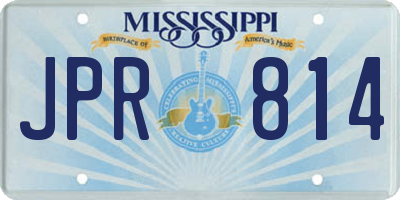 MS license plate JPR814