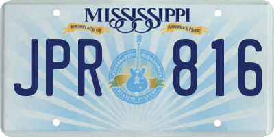 MS license plate JPR816