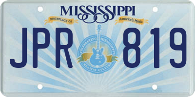 MS license plate JPR819
