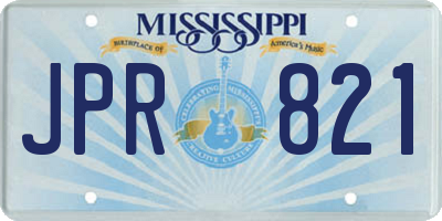 MS license plate JPR821