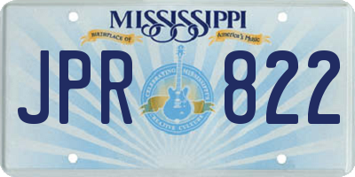 MS license plate JPR822