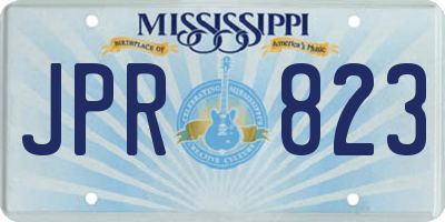 MS license plate JPR823