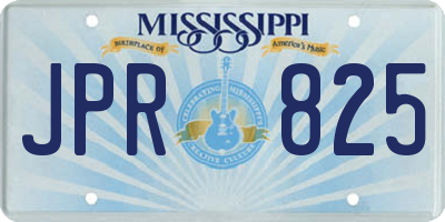 MS license plate JPR825