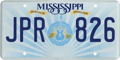 MS license plate JPR826