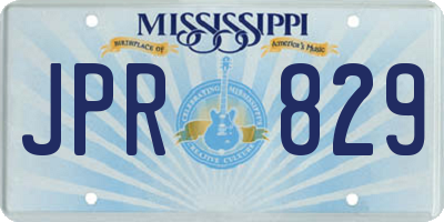 MS license plate JPR829