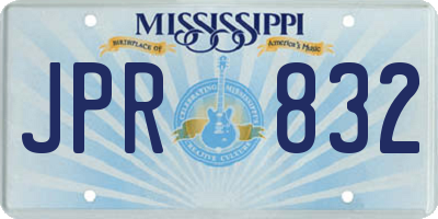 MS license plate JPR832