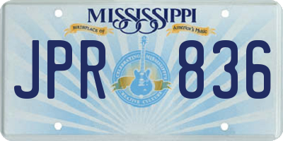 MS license plate JPR836