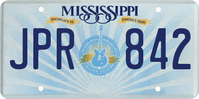 MS license plate JPR842