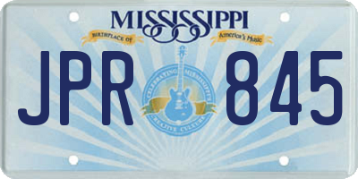 MS license plate JPR845