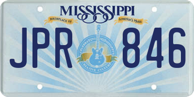 MS license plate JPR846