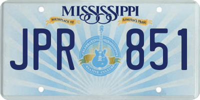 MS license plate JPR851