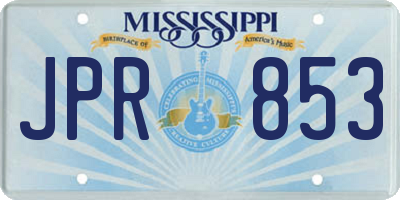 MS license plate JPR853