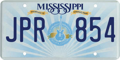 MS license plate JPR854