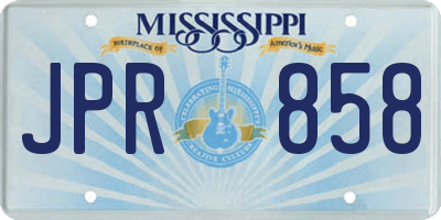 MS license plate JPR858