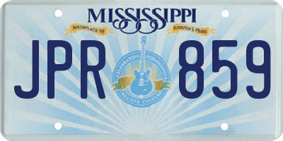 MS license plate JPR859