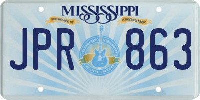 MS license plate JPR863