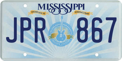 MS license plate JPR867