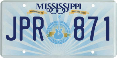 MS license plate JPR871