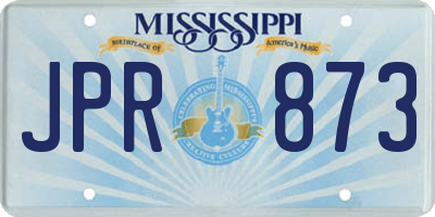 MS license plate JPR873