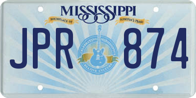 MS license plate JPR874