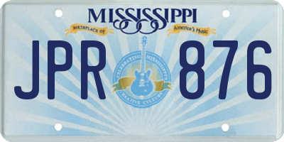 MS license plate JPR876