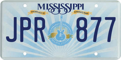 MS license plate JPR877