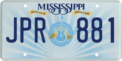 MS license plate JPR881