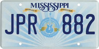 MS license plate JPR882