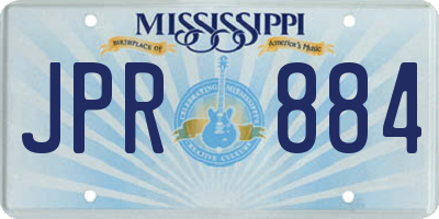 MS license plate JPR884