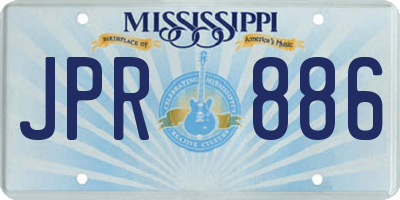 MS license plate JPR886