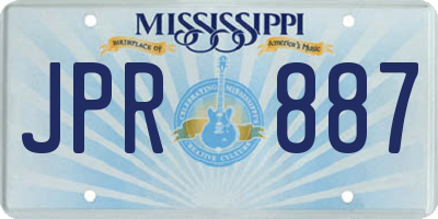 MS license plate JPR887