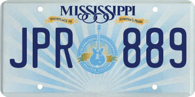 MS license plate JPR889