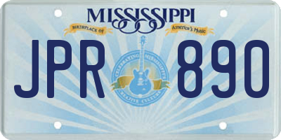 MS license plate JPR890