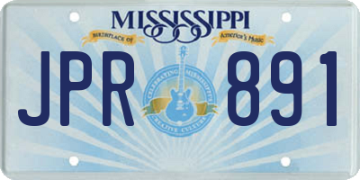 MS license plate JPR891