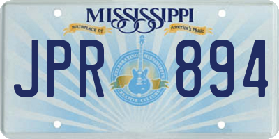 MS license plate JPR894