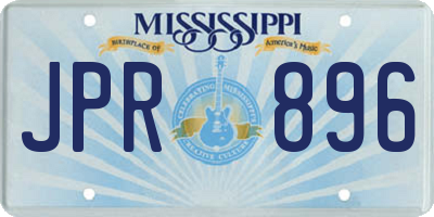 MS license plate JPR896
