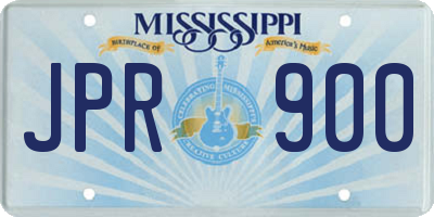MS license plate JPR900