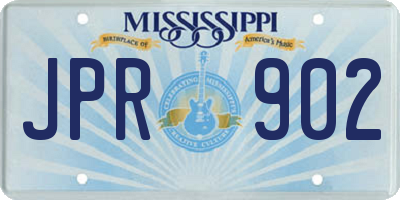 MS license plate JPR902