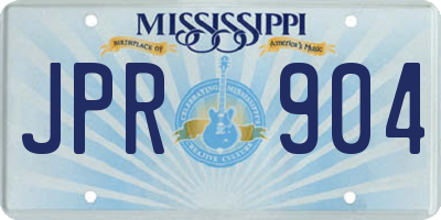 MS license plate JPR904